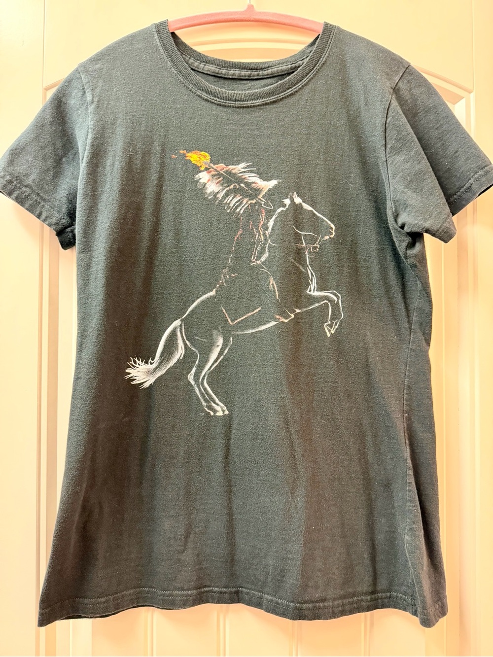 FSU Seminoles Chief Osceola Black Short-Sleeve Tee women’s medium